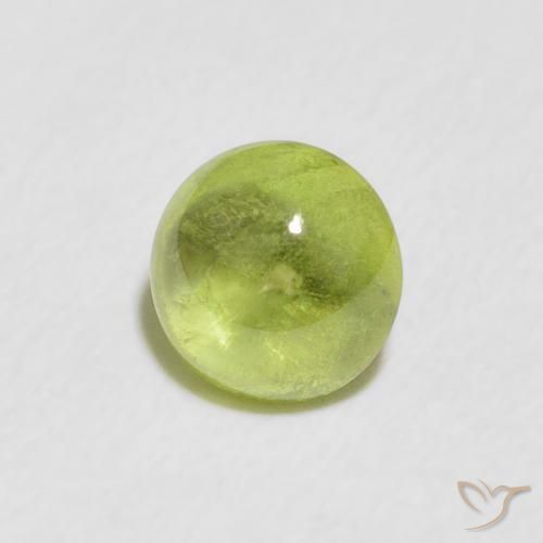 1.04 ct Green Sphene Stone, Natural Sphene in Oval Cabochon Shape for Sale