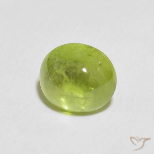 1.86 ct Green Sphene Stone, Natural Sphene in Oval Cabochon Shape for Sale