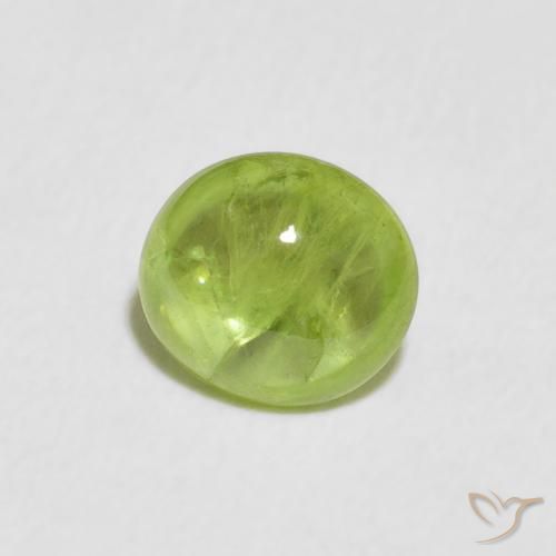 1.08 ct Green Sphene Stone, Natural Sphene in Oval Cabochon Shape for Sale
