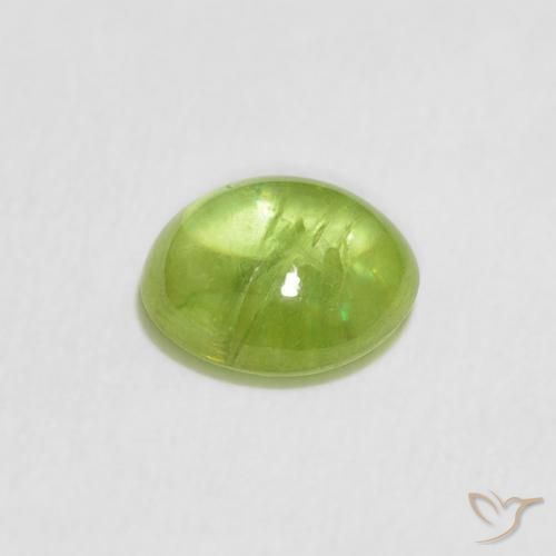 Sphene Gemstone in 6.5 x 5.9 mm Size for Sale, Sphene Stone in Medium Green Color