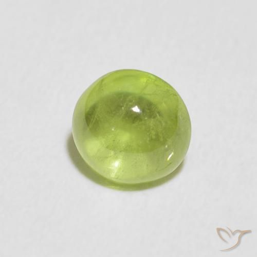 0.97 ct Green Sphene Stone, Natural Sphene in Round Cabochon Shape for Sale