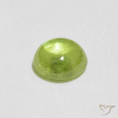 Sphene Gemstone in 5.7 mm Size for Sale, Sphene Stone in Medium Green Color