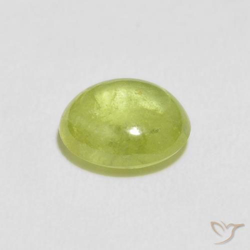 Sphene Gemstone in 8.6 x 7.4 mm Size for Sale, Sphene Stone in Medium Green Color