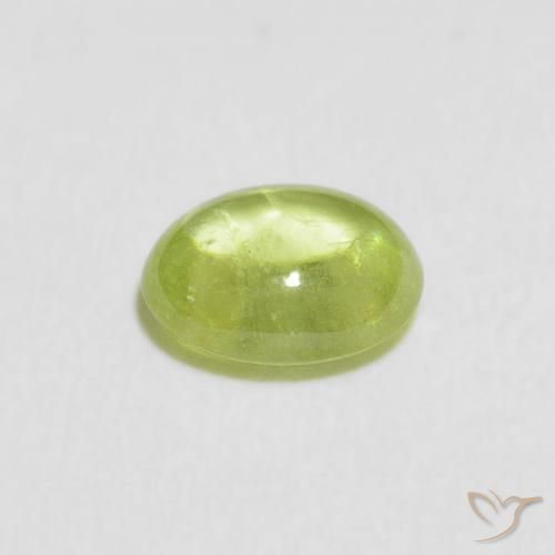 Sphene Gemstone in 6.6 x 5.3 mm Size for Sale, Sphene Stone in Lively Green Color