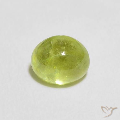 1.16ct Natural Medium Green Sphene, Oval, Transparent