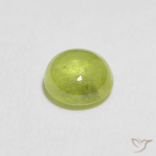 Sphene Gemstone in 5.2 x 4.4 mm Size for Sale, Sphene Stone in Lively Green Color
