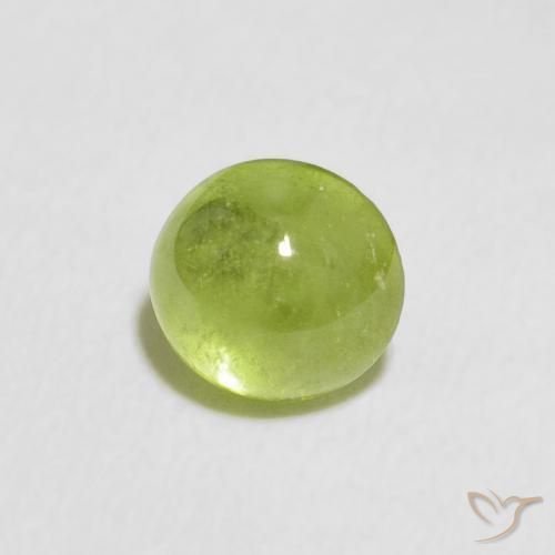 0.52 ct Green Sphene Stone, Natural Sphene in Oval Cabochon Shape for Sale