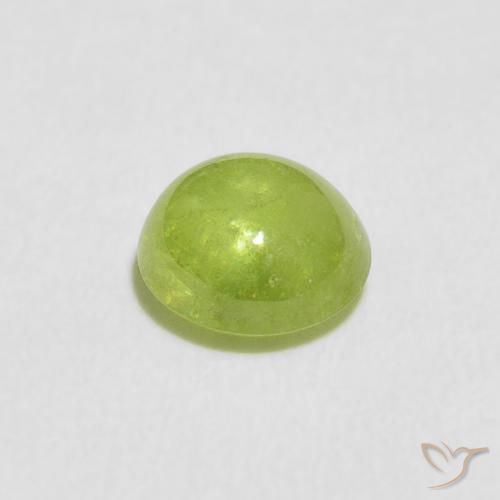 Sphene Gemstone in 5.3 x 4.5 mm Size for Sale, Sphene Stone in Lively Green Color