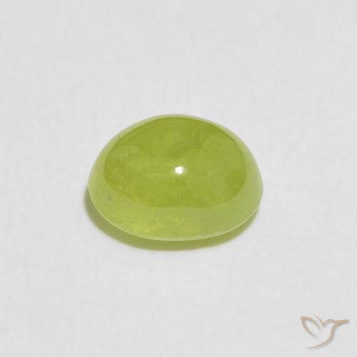 Sphene Gemstone in 6.3 x 5.1 mm Size for Sale, Sphene Stone in Bright Green Color