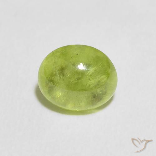 0.65ct Natural Medium Green Sphene, Oval, Transparent