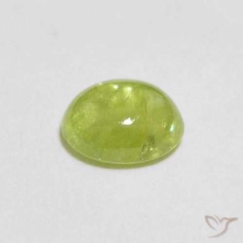Sphene Gemstone in 5.2 x 4.8 mm Size for Sale, Sphene Stone in Medium Green Color
