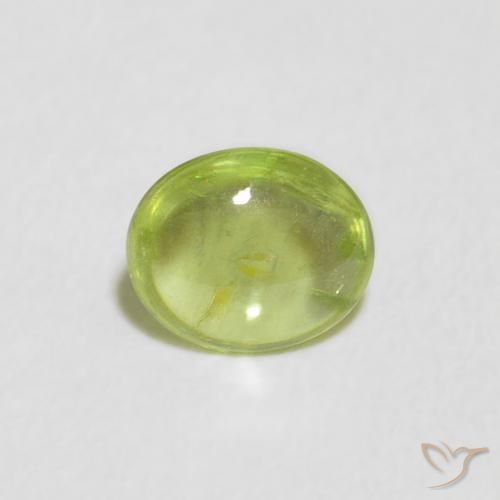 0.68ct Natural Medium Green Sphene, Oval, Transparent