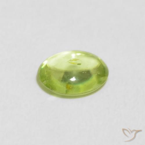 Sphene Gemstone in 6.2 x 5.2 mm Size for Sale, Sphene Stone in Medium Green Color