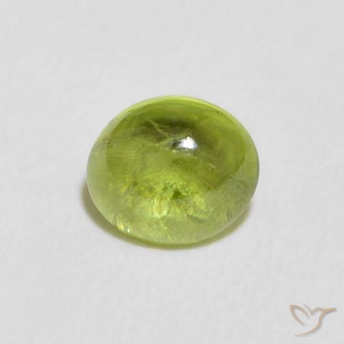 1.23ct Natural Bright Green Sphene, Oval, Transparent