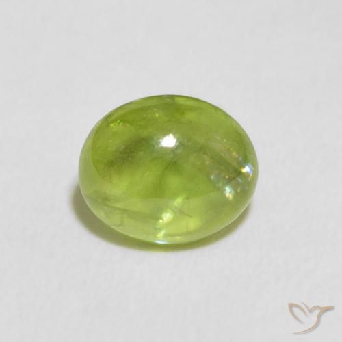1.52ct Natural Yellowish Green Sphene, Oval, Transparent