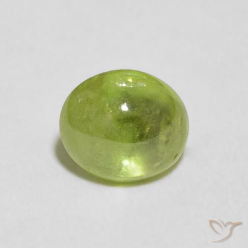 1.55ct Natural Medium Green Sphene, Oval, Transparent