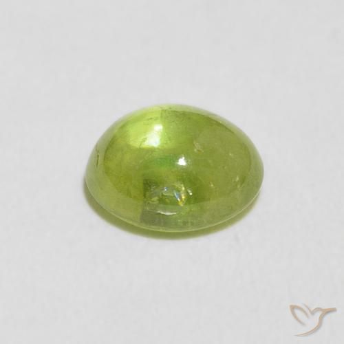 Sphene Gemstone in 7.1 x 6.3 mm Size for Sale, Sphene Stone in Medium Green Color