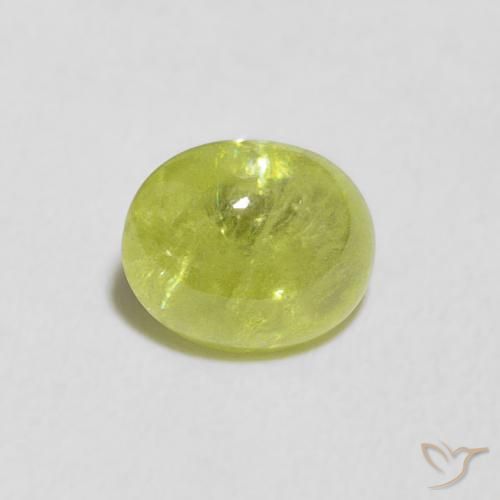 1.23ct Natural Lively Green Sphene, Oval, Transparent