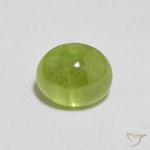 1.32ct Natural Medium Green Sphene, Oval, Transparent