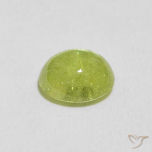 Sphene Gemstone in 6.8 x 5.8 mm Size for Sale, Sphene Stone in Yellowish Green Color