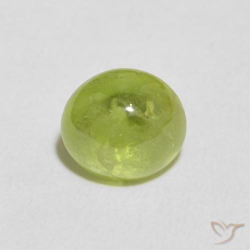 1.72ct Natural Yellowish Green Sphene, Oval, Transparent