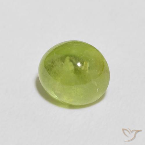 1.72 ct Green Sphene Stone, Natural Sphene in Oval Cabochon Shape for Sale