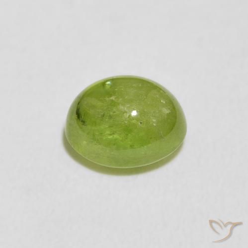 Sphene Gemstone in 7 x 6.2 mm Size for Sale, Sphene Stone in Medium Green Color