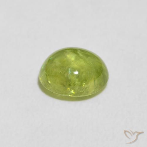 Sphene Gemstone in 6 mm (calibrated) Size for Sale, Sphene Stone in Bright Green Color