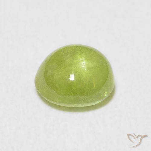 Sphene Gemstone in 6.7 x 6.5 mm Size for Sale, Sphene Stone in Lime Green Color