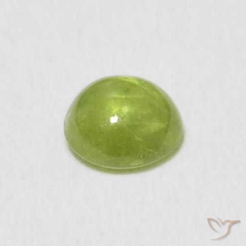Sphene Gemstone in 5.2 x 4.9 mm Size for Sale, Sphene Stone in Bright Green Color
