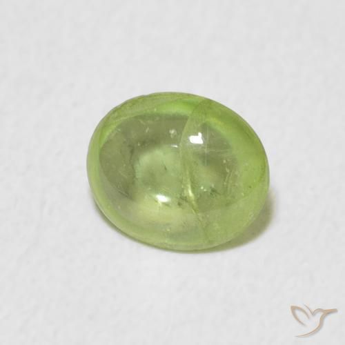 1.02 ct Green Sphene Stone, Natural Sphene in Oval Cabochon Shape for Sale