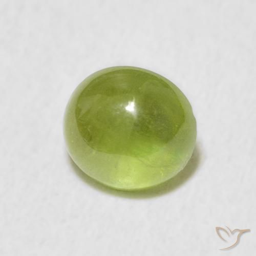 1.64 ct Green Sphene Stone, Natural Sphene in Oval Cabochon Shape for Sale