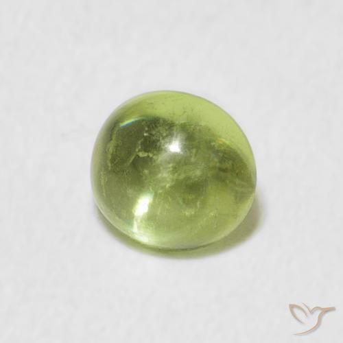 0.96 ct Green Sphene Stone, Natural Sphene in Oval Cabochon Shape for Sale