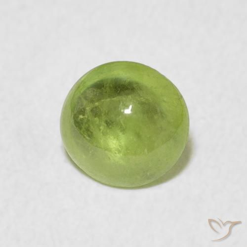1.33 ct Green Sphene Stone, Natural Sphene in Oval Cabochon Shape for Sale