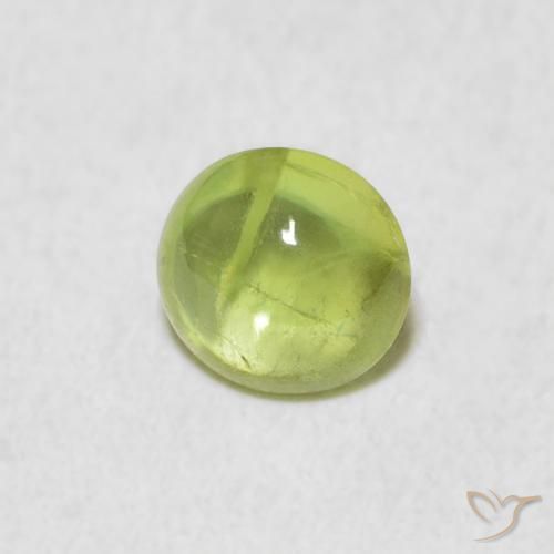1.17 ct Green Sphene Stone, Natural Sphene in Oval Cabochon Shape for Sale
