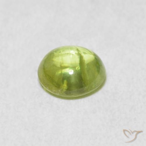 Sphene Gemstone in 6.3 x 6 mm Size for Sale, Sphene Stone in Lively Yellowish Green Color
