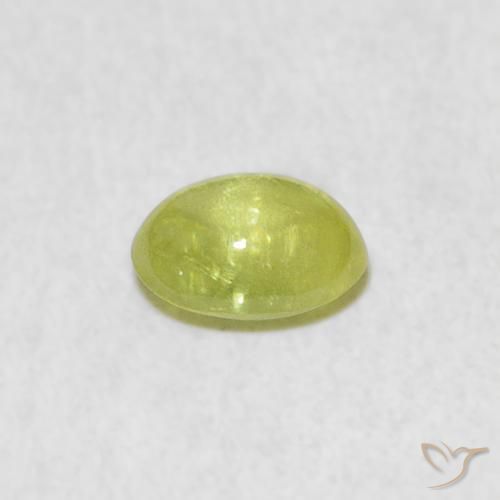 Sphene Gemstone in 6.1 x 4.7 mm Size for Sale, Sphene Stone in Lime Green Color
