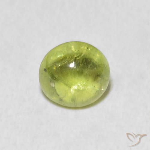 1.38ct Natural Lime Green Sphene, Oval, Transparent