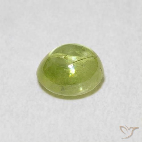 Sphene Gemstone in 6.5 x 5.9 mm Size for Sale, Sphene Stone in Lime Green Color