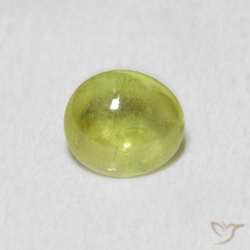 1.00ct Natural Lime Green Sphene, Oval, Transparent