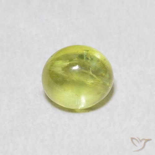 1.08ct Natural Lime Green Sphene, Oval, Transparent