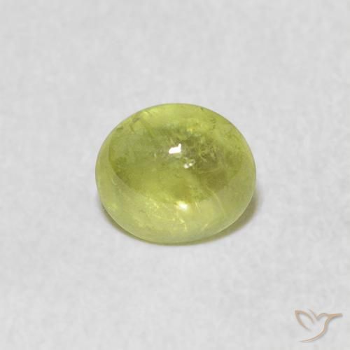 0.91ct Natural Lime Green Sphene, Oval, Transparent