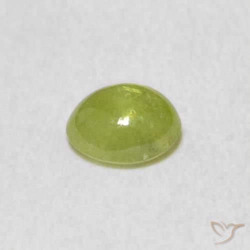 Sphene Gemstone in 5.9 x 5 mm Size for Sale, Sphene Stone in Lime Green Color