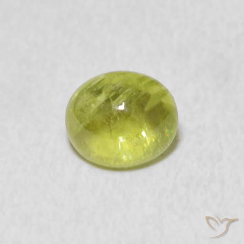 1.22ct Natural Lime Green Sphene, Oval, Transparent
