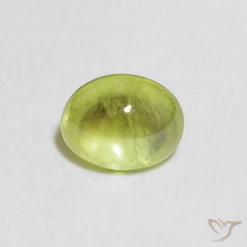 0.72ct Natural Olive Green Sphene, Oval, Transparent