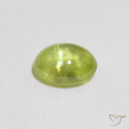 Sphene Gemstone in 5.8 x 4.7 mm Size for Sale, Sphene Stone in Olive Green Color