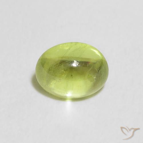 0.91ct Natural Bright Green Sphene, Oval, Transparent
