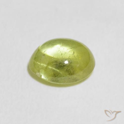 Sphene Gemstone in 7 x 6 mm Size for Sale, Sphene Stone in Light Green Color