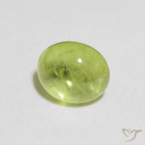 1.07 ct Green Sphene Stone, Natural Sphene in Oval Cabochon Shape for Sale