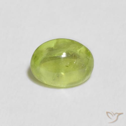 0.77ct Natural Lively Yellowish Green Sphene, Oval, Transparent